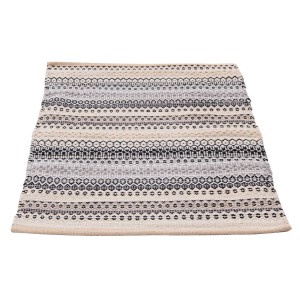 t.b.t. Stuoie tappeto con motivo a righe in beige, grigio e nero.