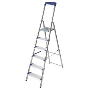 Scala t.b.t. con 5 gradini e maniglione per una presa sicura.