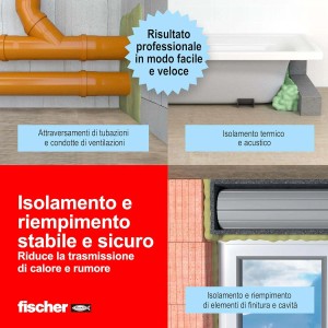 Schiuma poliuretanica spray universale Fischer Bi-pack 2x750 ml
