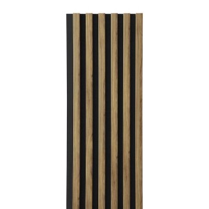 Pannello fonoassorbente decorativo Catania rovere 240x30 cm Sp. 19 mm