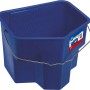 Secchio per pittura LUX Comfort blu, 20 l, con raschietto e manico in filo metallico.