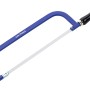 Archetto seghetto per metalli LUX Comfort, 300 mm, con telaio blu e manico in legno nero.