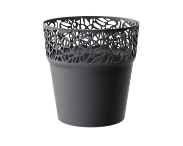 Vaso quadro Queens trasparente in plastica 14 cm