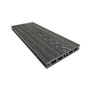 Piastrelle da esterno doga WPC WOOD double face antracite 161x2000 mm