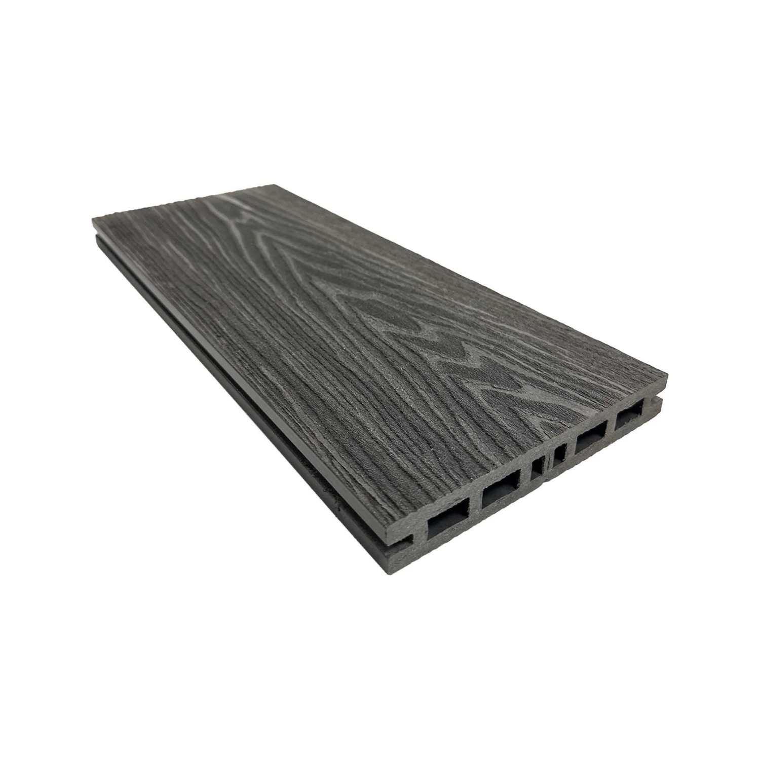 Piastrelle da esterno doga WPC WOOD double face antracite 161x2000 mm_2