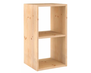 Libreria cubo in legno Dinamic 2 ripiani 70,8x36,2x33 cm
