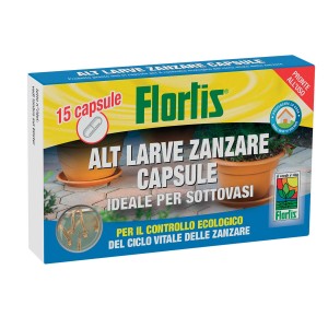 Florlis Antizanzare capsule per larve di zanzara, confezione da 15.