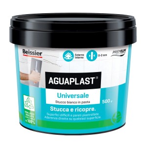 Secchio di stucco universale pronto all'uso Beissier Aquaplast, adatto per interni ed esterni.