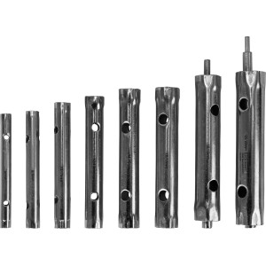 Set di chiavi a tubo da 10 pezzi (6-22 mm) in acciaio, per viti e dadi esagonali.