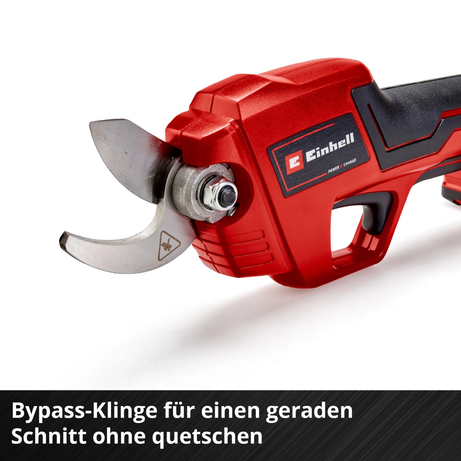 Einhell Power X-Change GE-LS 18 Li-Solo: Cesoia a batteria rossa con lama bypass per rami fino a 28mm.