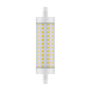 Lampadina LED R7S, allungata, con molti piccoli LED. Ideale per un'illuminazione brillante.