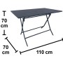 Tavolo da giardino Toconao pieghevole in acciaio 110x70xH70 cm_6
