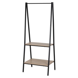 Appendiabiti Hamilton 2 ripiani in metallo e legno truciolato 64x40x150 cm