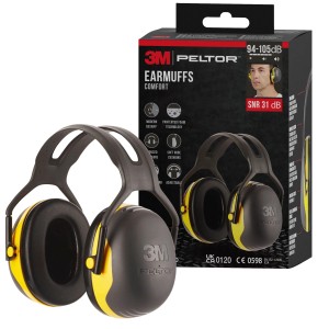 3M Peltor X2A: Cuffie antirumore comfortevoli nero/giallo.