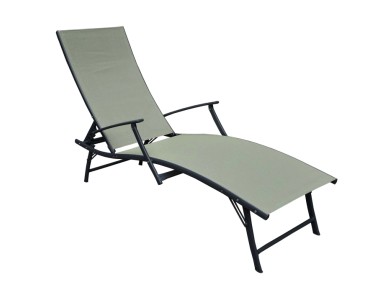 Lettino prendisole pieghevole acciaio e textilene 182x60 cm H 93