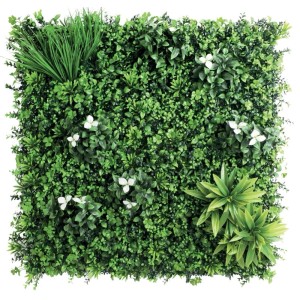 Siepe artificiale Costa Rica verticale in polietilene 1x1 m verde