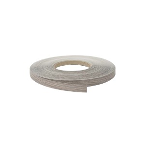 Bordo t.b.t. arrotolato per Top cucina. Decoro legno in grigio.
