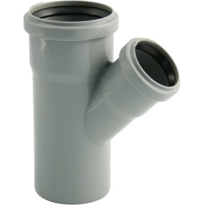 Giunto semplice Marley HT 45° DN 50/40 per tubi di scarico, grigio.