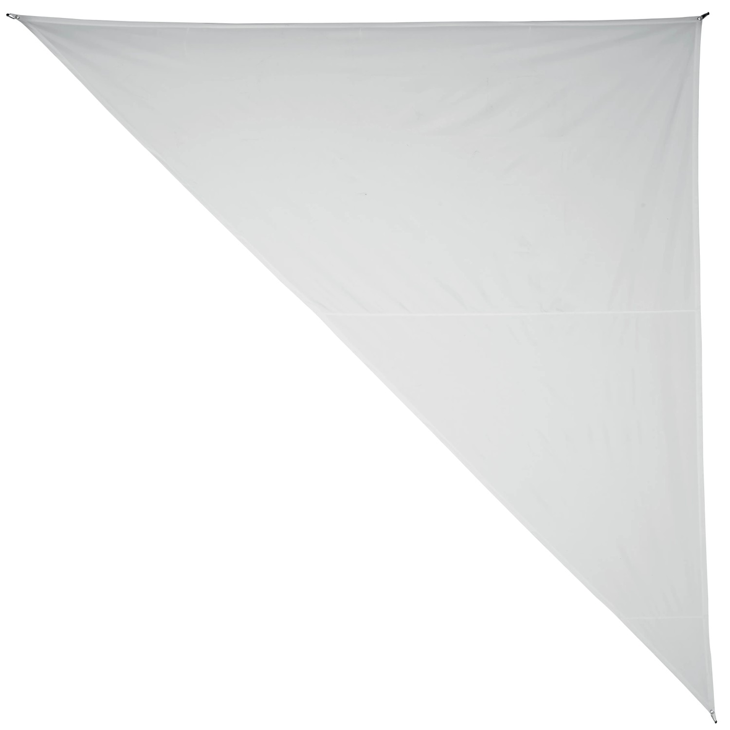 Vela ombreggiante triangolare bianca in poliestere, 360x360x500 cm, per balcone e giardino.