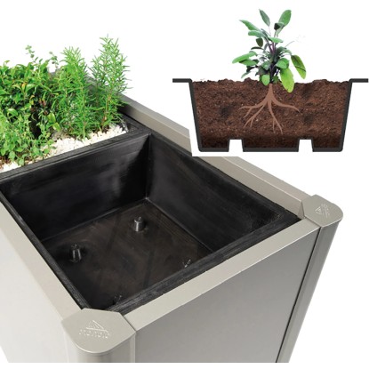 Inserto in plastica per fioriera Belvedere Biohort 3 pz