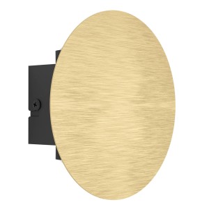 Applique t.b.t. dorata con supporto nero.