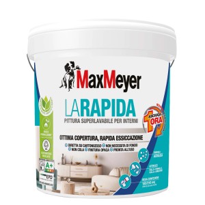 Secchio di pittura per interni MaxMeyer Larapida, super lavabile, asciugatura rapida.