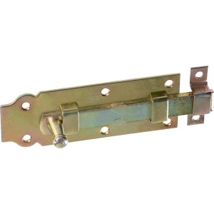 Catenaccio per finestra zincato giallo con pomello, 120x45 mm, per la sicurezza delle finestre.