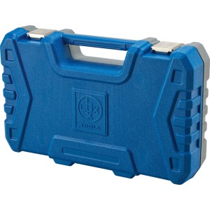 Robusta valigetta blu LUX-TOOLS per set di chiavi a bussola da 55 pezzi.