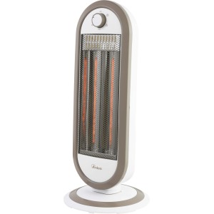 Stufa a carbonio oscillante Tizzo Sand 2 potenze 900W bianco