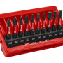 Set di inserti a impatto Einhell, 10 pezzi tascabile con profili PH, PZ, T e H in custodia rossa.