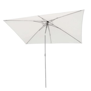 Ombrellone da giardino a palo centrale Arkansas 2x3 m H 2,5 m bianco