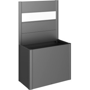 Biohort Belvedere paravento verde scuro-metallizzato con vetro acrilico per aiuola rialzata, misura 100.