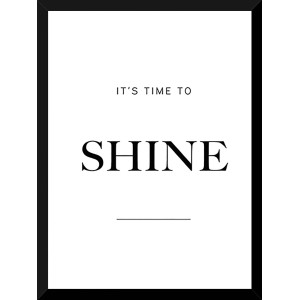 Cornice Quadri con scritta 'It's time to shine' per una decorazione murale ispiratrice.