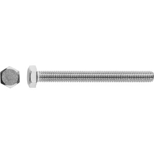 Bullone a testa tonda zincato LUX M8 x 50 mm con filettatura parziale, confezione da 50.
