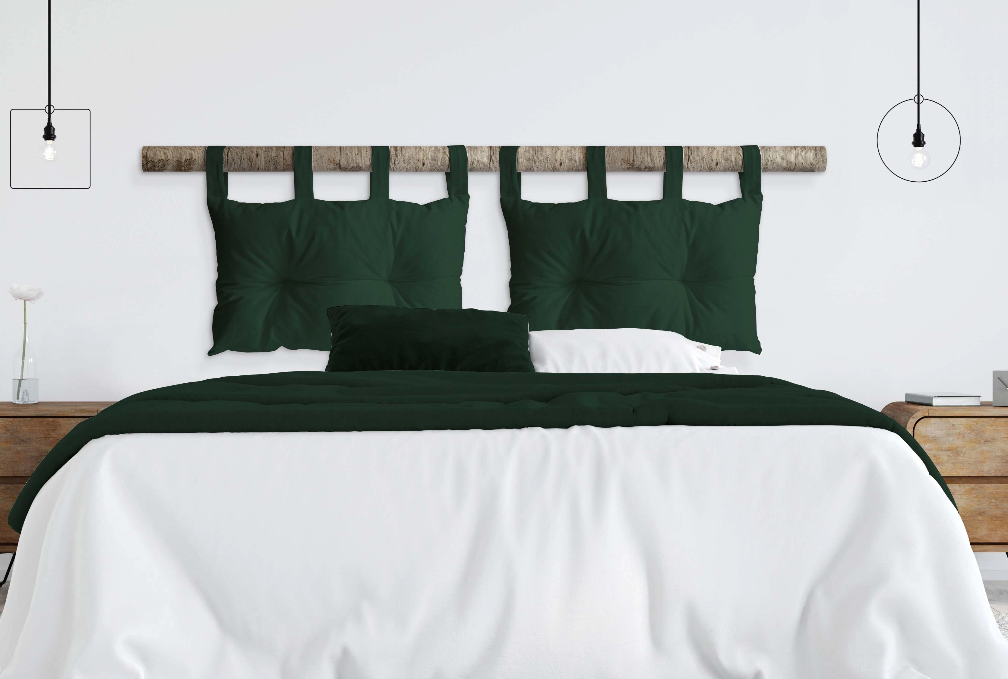 Cuscino per testiera letto 70x45 cm verde scuro