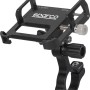 Supporto per telefono da bici t.b.t. nero per montaggio su manubrio.