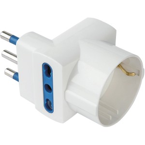 Adattatore multiplo bianco t.b.t. per uso interno.