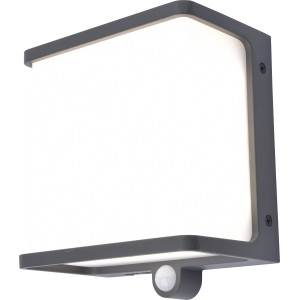Moderna lampada da parete solare a LED Lutec Doblo antracite con sensore di movimento.