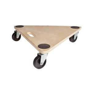 Tavola di trasporto triangolare TD-200 con ruote per carichi fino a 200 kg. Ideale come ausilio per il trasporto.