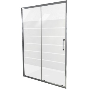 t.b.t. Porta doccia scorrevole con strisce orizzontali.