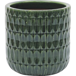 Vaso per piante in ceramica smaltata Verde Ø 29x30 cm