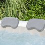 Bestway LAY-Z-SPA Set di 2 poggiatesta imbottiti, grigi, per idromassaggio e vasca da bagno.
