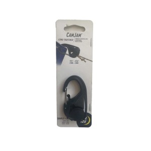 Tenditore per funi t.b.t. nero con moschettone per funi fino a 5 mm. Ideale per fissare e tendere.