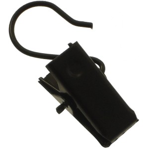 Clip gancio nero per binari per tende.