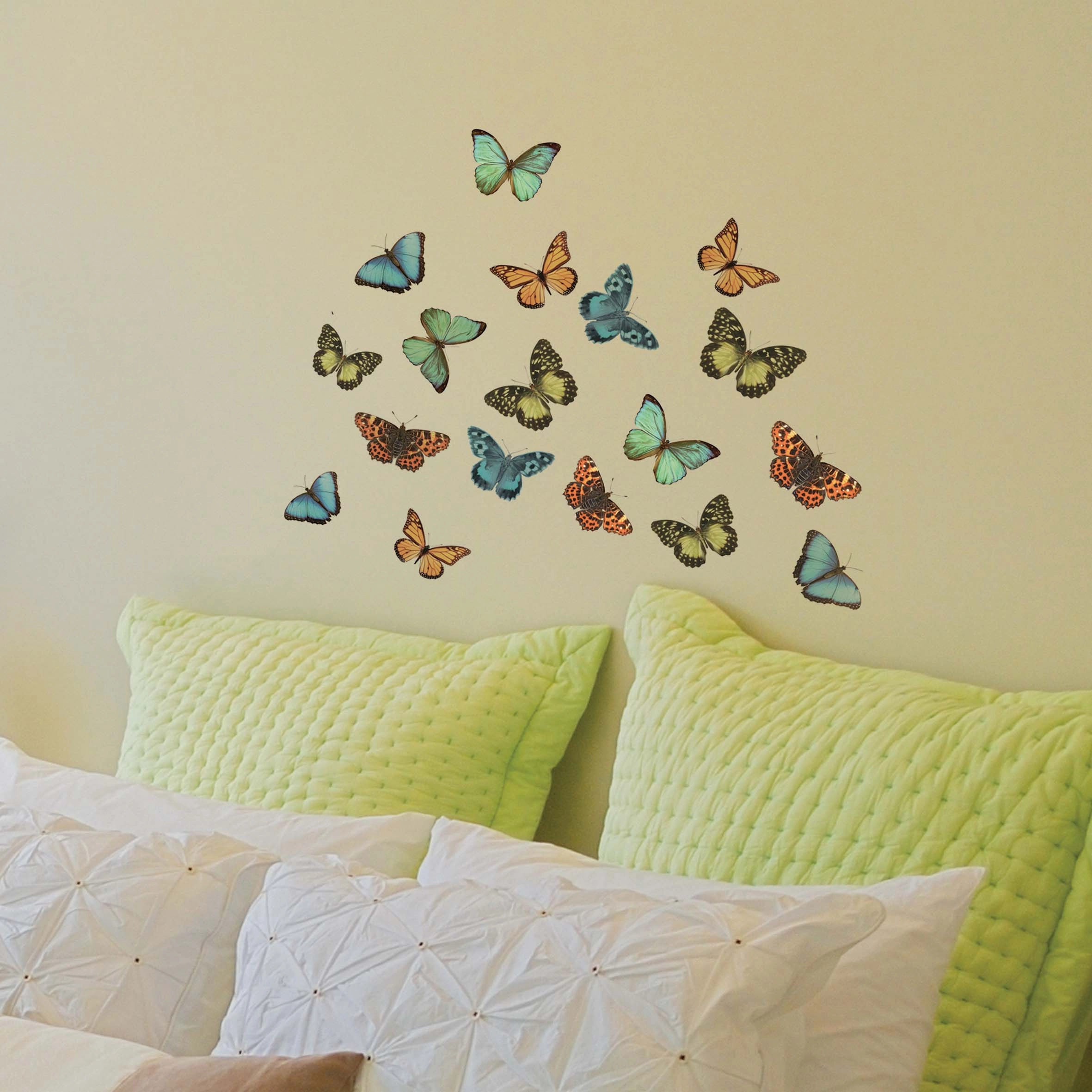 Adesivo decorativo per parete Farfalle colorate 2 fogli 15x31 cm