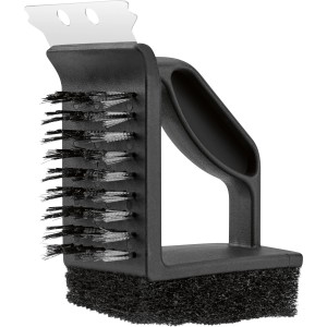 Spazzola per grill Jamestown 3-in-1 con raschietto e spugna per la pulizia.