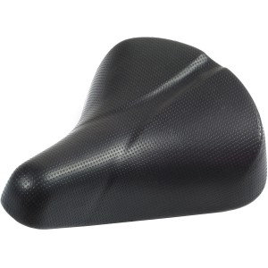 Sella per bicicletta t.b.t. nera con superficie ruvida.