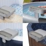 Vassoio 4 in 1 Bestway LAY-Z-SPA sul bordo della vasca idromassaggio per bevande, asciugamani e tablet.