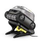 Robot pulitore per piscina Zodiac CBAT CNX-Li 5220 iQ grigio su stazione di ricarica. Pulitore cordless con spazzole.