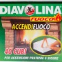 Diavolina accendifuoco, 40 cubi per camino e barbecue. Combustibile e accendifuoco per barbecue.
